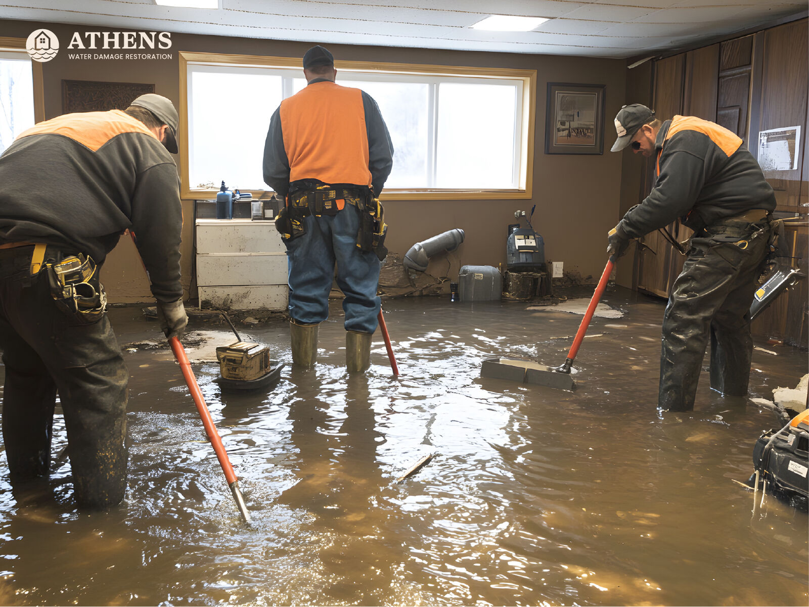 Water cleanup project in progress