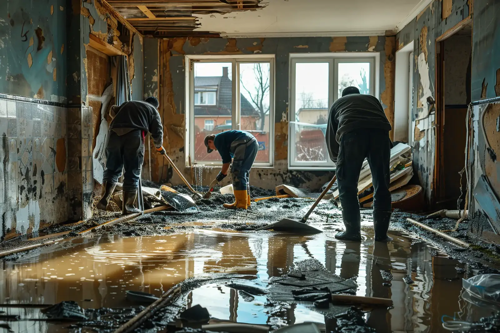 Remove water and damaged materials